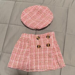 SHEIN Pink and Gold Kids Matching Set